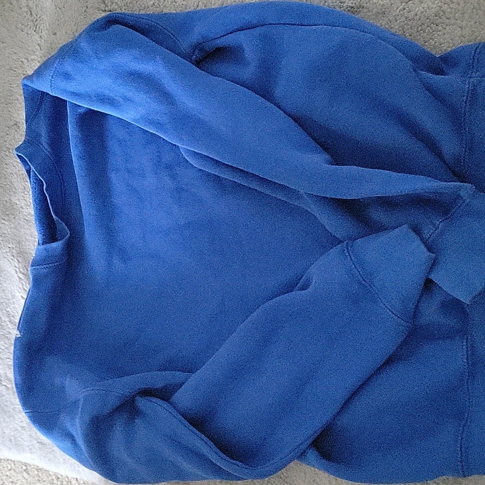 blue crew neck sweater